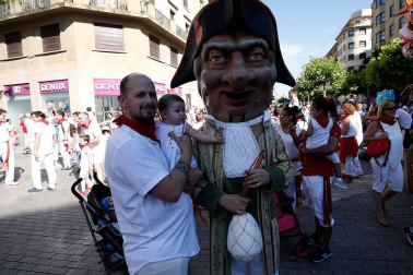 Recorrido del 6 de julio de 2018 de la Comparsa de Gigantes y Cabezudos de Pamplona