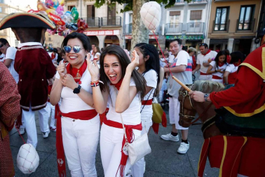 Recorrido del 6 de julio de 2018 de la Comparsa de Gigantes y Cabezudos de Pamplona