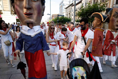 Recorrido del 6 de julio de 2018 de la Comparsa de Gigantes y Cabezudos de Pamplona