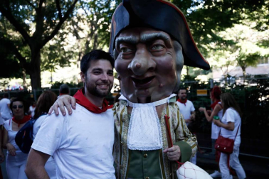 Recorrido del 6 de julio de 2018 de la Comparsa de Gigantes y Cabezudos de Pamplona