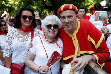 Salida de los gigantes y cabezudos de Pamplona, 7 de julio de San Fermín 2018