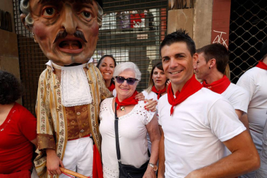Salida de los gigantes y cabezudos de Pamplona, 7 de julio de San Fermín 2018