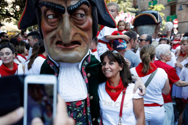 Salida de los gigantes y cabezudos de Pamplona, 7 de julio de San Fermín 2018