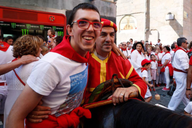 Salida de los gigantes y cabezudos de Pamplona, 7 de julio de San Fermín 2018
