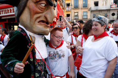 Salida de los gigantes y cabezudos de Pamplona, 7 de julio de San Fermín 2018