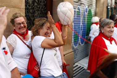 Salida de los gigantes y cabezudos de Pamplona, 7 de julio de San Fermín 2018