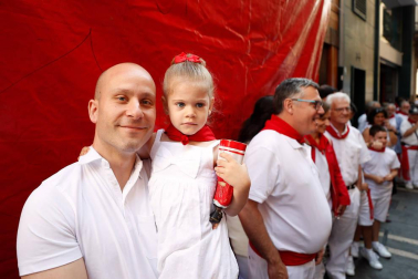 Salida de los gigantes y cabezudos de Pamplona, 7 de julio de San Fermín 2018