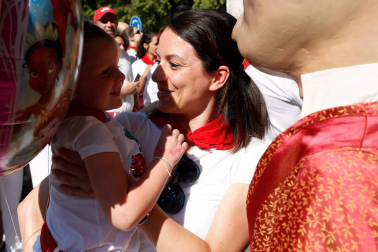 Salida de los gigantes y cabezudos de Pamplona, 7 de julio de San Fermín 2018