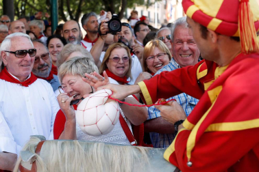 Salida de los gigantes y cabezudos de Pamplona, 7 de julio de San Fermín 2018