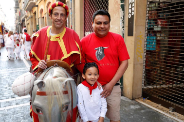Salida de los gigantes y cabezudos de Pamplona, 7 de julio de San Fermín 2018