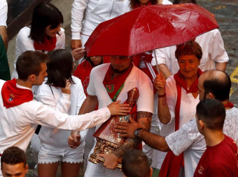 Imágenes del segundo encierro de los Sanfermines 2018, protagonizado por toros de José Escolar