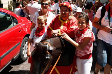 Salida de los gigantes y cabezudos de Pamplona, 8 de julio de San Fermín 2018