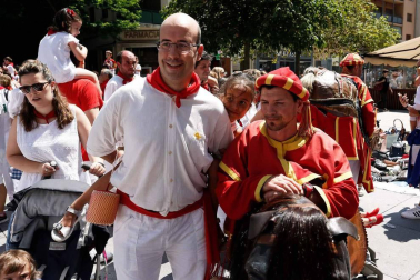 Salida de los gigantes y cabezudos de Pamplona, 8 de julio de San Fermín 2018