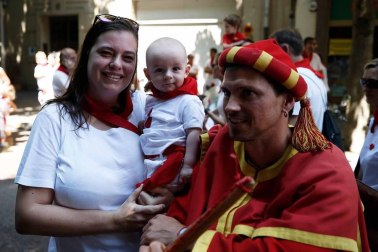 Salida de los gigantes y cabezudos de Pamplona, 8 de julio de San Fermín 2018