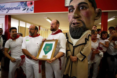 Salida de los gigantes y cabezudos de Pamplona, 8 de julio de San Fermín 2018