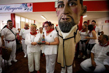 Salida de los gigantes y cabezudos de Pamplona, 8 de julio de San Fermín 2018