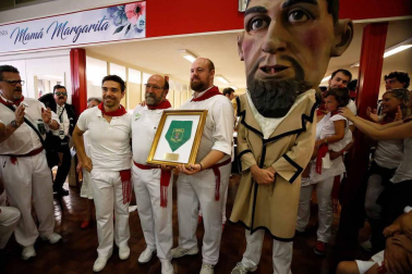 Salida de los gigantes y cabezudos de Pamplona, 8 de julio de San Fermín 2018