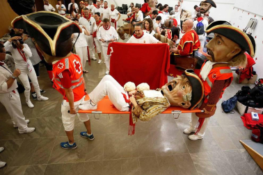 Salida de los gigantes y cabezudos de Pamplona, 8 de julio de San Fermín 2018