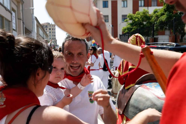 Salida de los gigantes y cabezudos de Pamplona, 8 de julio de San Fermín 2018