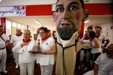 Salida de los gigantes y cabezudos de Pamplona, 8 de julio de San Fermín 2018