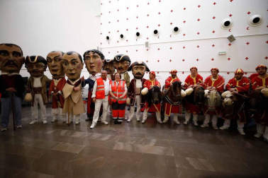 Salida de los gigantes y cabezudos de Pamplona, 8 de julio de San Fermín 2018