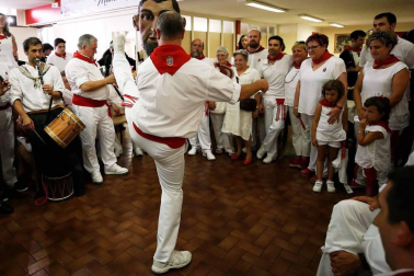 Salida de los gigantes y cabezudos de Pamplona, 8 de julio de San Fermín 2018