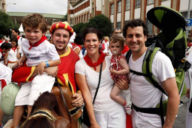 Salida de los gigantes y cabezudos de Pamplona, 8 de julio de San Fermín 2018