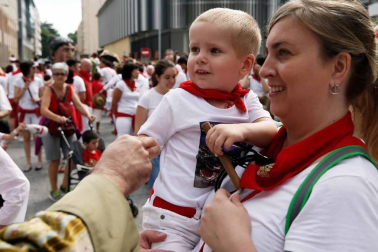 Salida de los gigantes y cabezudos de Pamplona, 8 de julio de San Fermín 2018