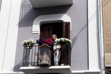 Salida de los gigantes y cabezudos de Pamplona, 8 de julio de San Fermín 2018