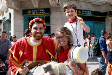 Salida de los gigantes y cabezudos de Pamplona, 8 de julio de San Fermín 2018