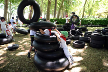 Los Sanfermines también ofrecen diferentes espacios para que los más pequeños puedan disfrutar sin parar de jugar