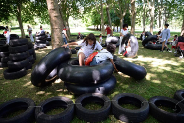 Los Sanfermines también ofrecen diferentes espacios para que los más pequeños puedan disfrutar sin parar de jugar