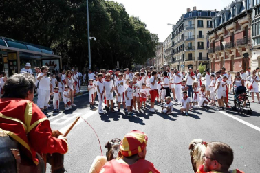 Salida de los gigantes y cabezudos de Pamplona, 9 de julio de San Fermín 2018