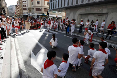 Salida de los gigantes y cabezudos de Pamplona, 9 de julio de San Fermín 2018
