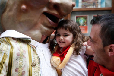 Salida de los gigantes y cabezudos de Pamplona, 9 de julio de San Fermín 2018