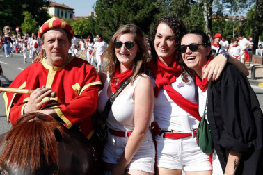Salida de los gigantes y cabezudos de Pamplona, 9 de julio de San Fermín 2018