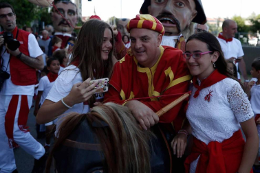 Salida de los gigantes y cabezudos de Pamplona, 9 de julio de San Fermín 2018