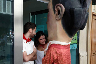 Salida de los gigantes y cabezudos de Pamplona, 9 de julio de San Fermín 2018