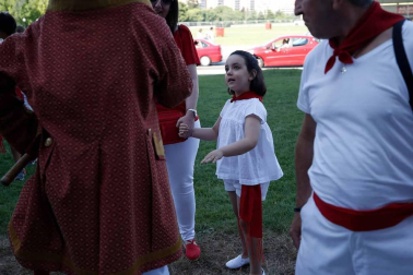 Salida de los gigantes y cabezudos de Pamplona, 9 de julio de San Fermín 2018