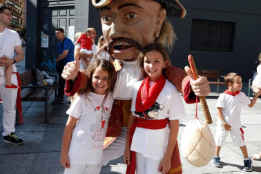 Salida de los gigantes y cabezudos de Pamplona, 9 de julio de San Fermín 2018