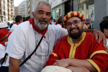 Salida de los gigantes y cabezudos de Pamplona, 9 de julio de San Fermín 2018