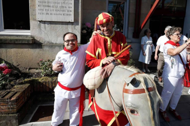 Salida de los gigantes y cabezudos de Pamplona, 9 de julio de San Fermín 2018