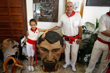 Salida de los gigantes y cabezudos de Pamplona, 9 de julio de San Fermín 2018