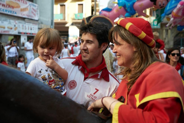 Salida de los gigantes y cabezudos de Pamplona, 10 de julio de San Fermín 2018