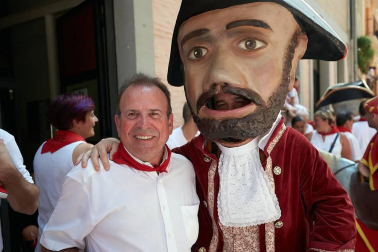 Salida de los gigantes y cabezudos de Pamplona, 10 de julio de San Fermín 2018