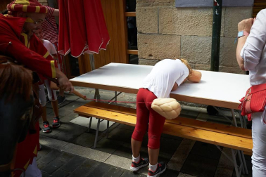 Salida de los gigantes y cabezudos de Pamplona, 10 de julio de San Fermín 2018
