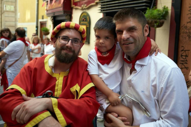 Salida de los gigantes y cabezudos de Pamplona, 10 de julio de San Fermín 2018