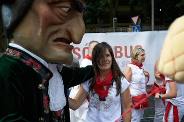 Salida de los gigantes y cabezudos de Pamplona, 10 de julio de San Fermín 2018
