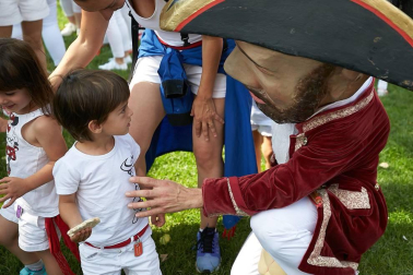 Salida de los gigantes y cabezudos de Pamplona, 10 de julio de San Fermín 2018