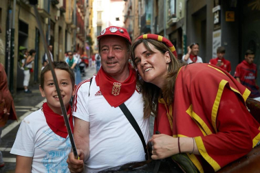 Salida de los gigantes y cabezudos de Pamplona, 10 de julio de San Fermín 2018